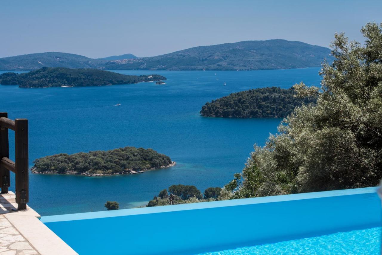 Villa Pasithea - Breathtaking Seaviews, Infinity Pool, Privacy, Close To The Beach Nydri  Bagian luar foto