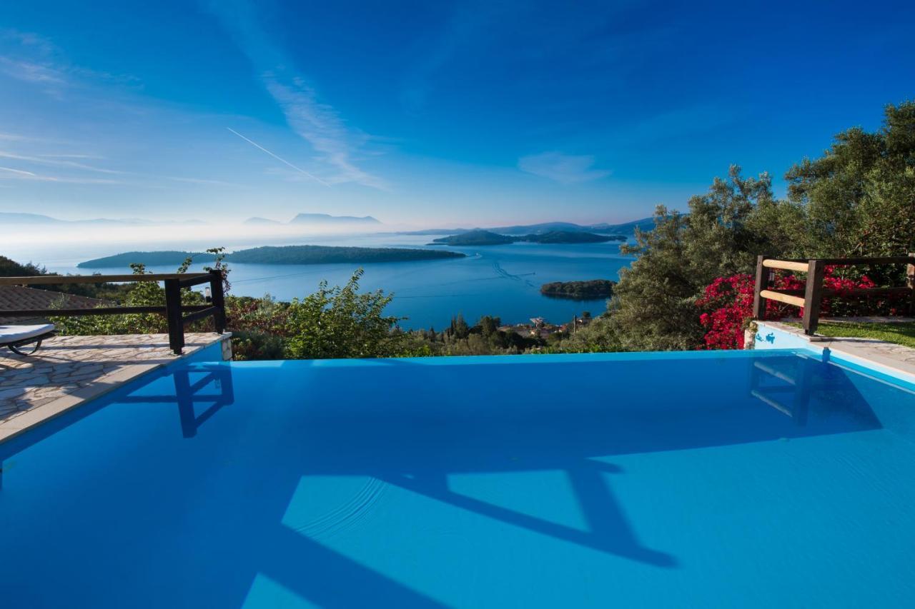 Villa Pasithea - Breathtaking Seaviews, Infinity Pool, Privacy, Close To The Beach Nydri  Bagian luar foto